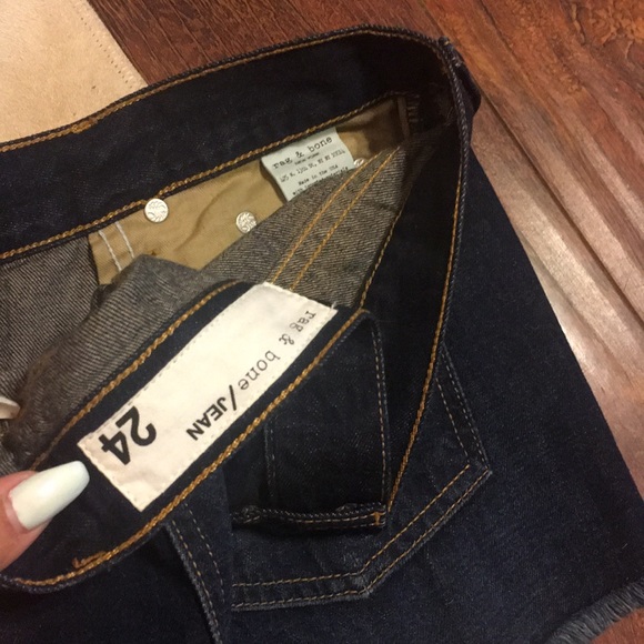 Rag and bone jeans shorts denim Doris cutoff SZ 24 - Picture 4 of 6